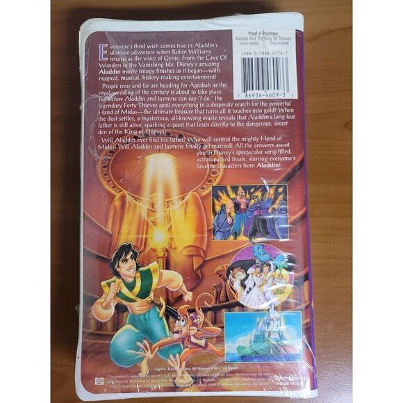 Disney Presents: Aladdin and the King of Thieves (VHS) #A32 - Picture 3 of 9